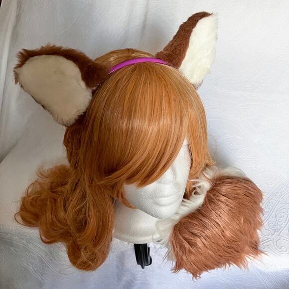 Honey Ginger Blonde Orange Long Curly Cosplay Costume Wig - Picture 7 of 8